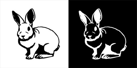  Illustration vector graphics of rabbit icon