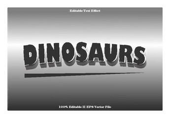 Dinosaurs Editable Text Effect 3d Embos Gradient Style