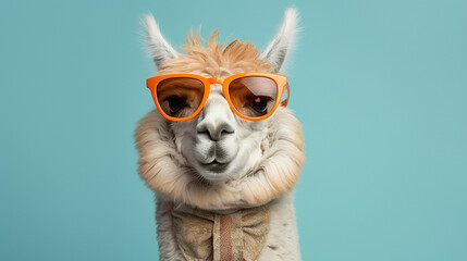Generative AI, Alpacadorable: A Stylish Alpaca Sporting Sunglasses