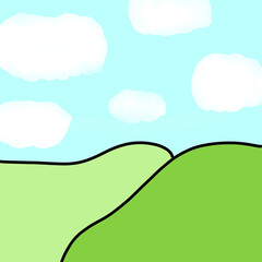 Obraz premium field and sky