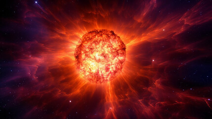 Stellar Inferno: The Explosive Demise of a Giant Star. Generative AI