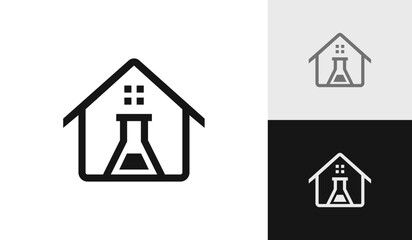 Laboratory glass house logo design