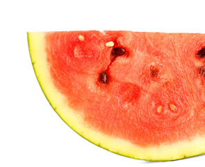 Piece of fresh watermelon on white background