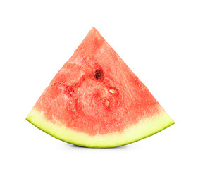 Piece of fresh watermelon on white background