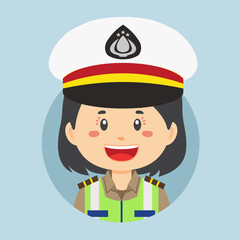 Avatar of Indonesian Traffic Police Character