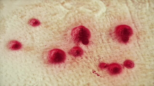 Yellowhead acne appears on the skin. Yellow-tipped Acute issue of pimples. 3D render.