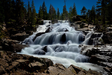 waterfall in the mountains