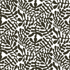 leaf organic seamless pattern fabric design