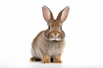 Obraz premium rabbit sitting against white background