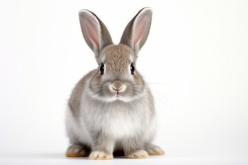 rabbit sitting against white background