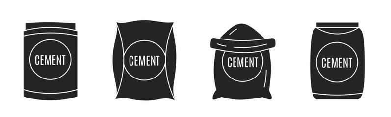 Cement icon vector illustration collection. Simple cement design. Stock vector.