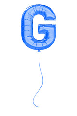Letter G Blue Balloons 3D