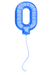 Letter Q Blue Balloons 3D