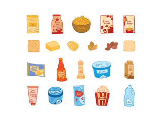 Set Of Food for Cooking and Baking Ingredients