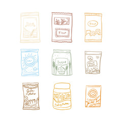 Set Of Food for Cooking and Baking Ingredients