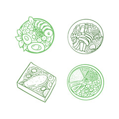 Set Of Food for Cooking and Baking Ingredients