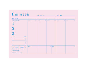 The week of Planner. (Pink)