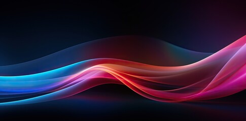 the images of colorful light lines moving over black background