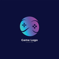 outline game logo vector template.