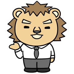 案内をする動物のキャラクター　全身