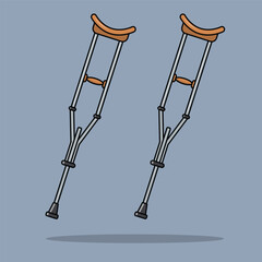 set of crutches