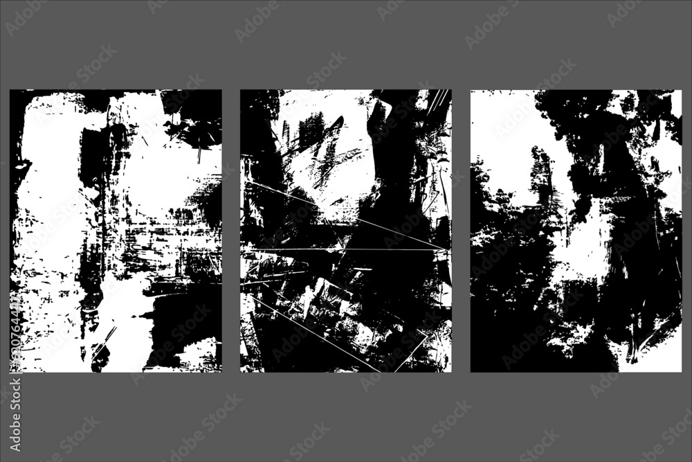 Poster Grunge textures. Rough stamp imprints. Abstract vector background for your design