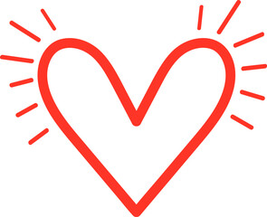heart doodle love icon graphic design
