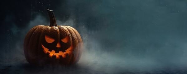 Hallowen copy space background. Generative AI