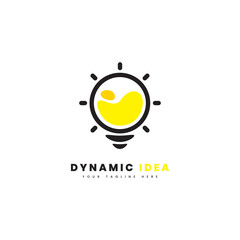 Dynamic fluid filled bulb logo, can be use for innovation logo, creative and idea logo purposes.