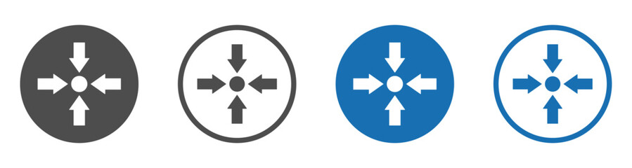 Meeting point flat vector icon concepts