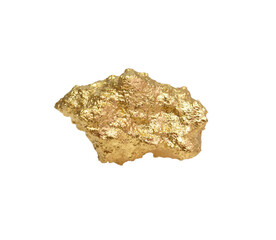 Gold nuggets natural set isolated on transparent background.PNG file