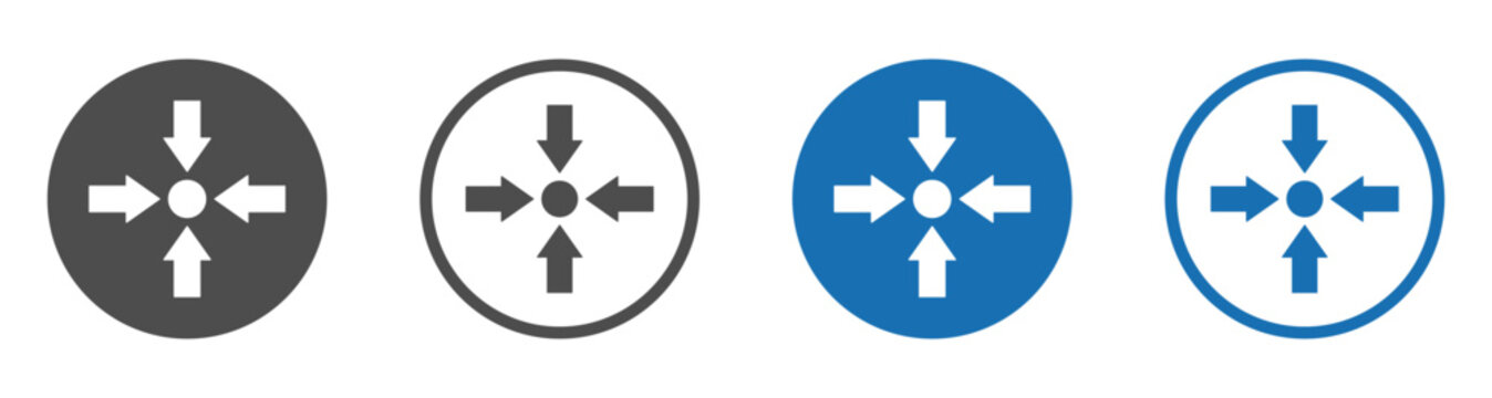 Meeting point flat vector icon concepts
