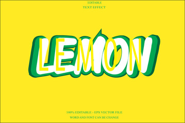 Lemon editable text effect emboss