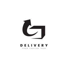 Combination box and arrows, for package shipping logo quickly.