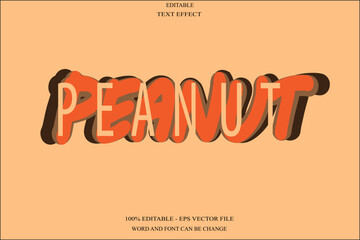 Peanut editable text effect emboss