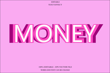 Money editable text effect emboss