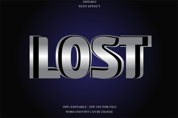 Lost editable text effect emboss