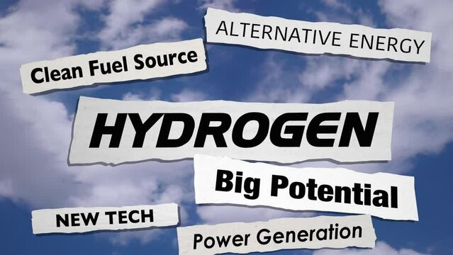Hydrogen News Headlines Clean Energy Technology Update Trends 3d Animation