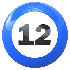Ball 3D Number 12