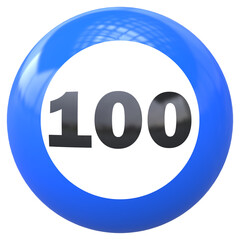 Ball 3D Number 100