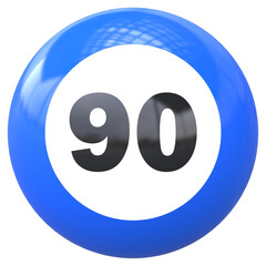 Ball 3D Number 90