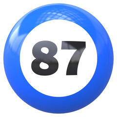 Ball 3D Number 87