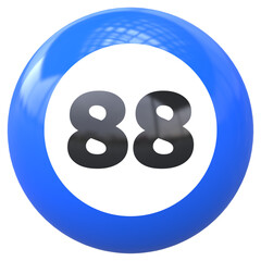 Ball 3D Number 88