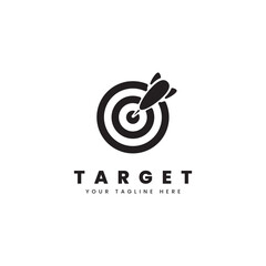 Target logo. Target board with dart bullet, for achievement, success and business logos