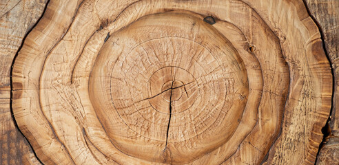 round teak wood stump background - obrazy, fototapety, plakaty