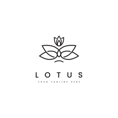 Lotus logo. Minimalist lotus flowers, for the calm logo or beauty logo.