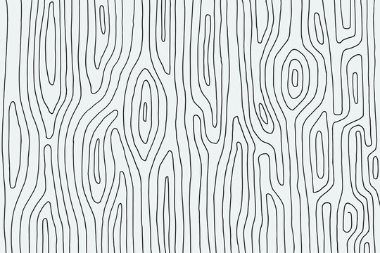 Hand illustrated wood texture line art pattern background