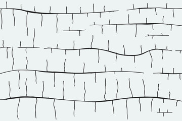 Hand illustrated wood texture line art pattern background