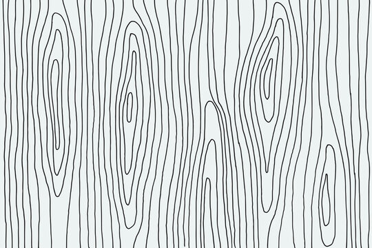 Hand illustrated wood texture line art pattern background