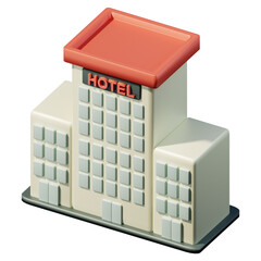 3d hotel building illustration
